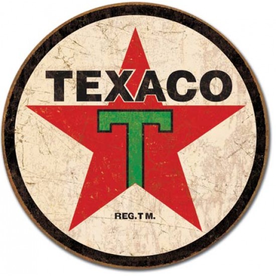 Placa metalica - Texaco - Ø30cm