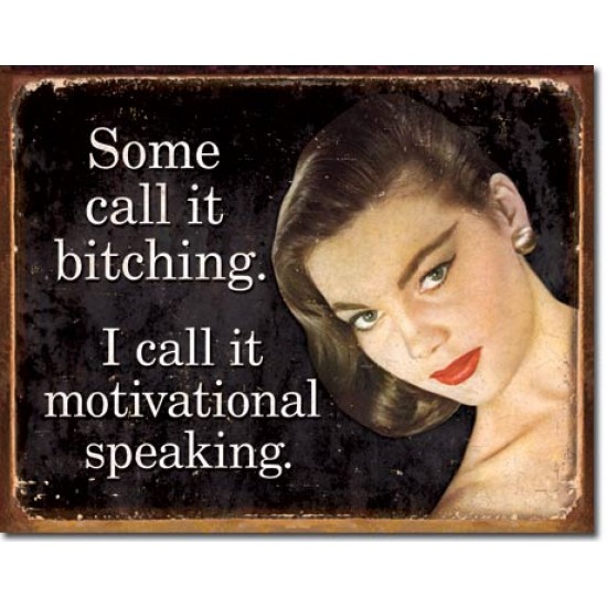 Placa metalica - Motivational Speaking - 30x40 cm