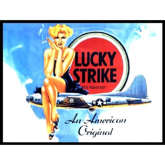 Placa metalica - Lucky Strike cigarettes - 30x40 cm