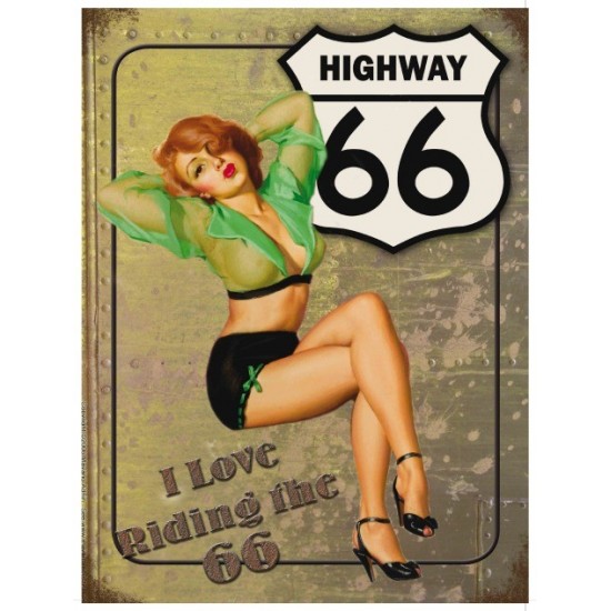 Placa metalica - Route 66 - 30x40 cm