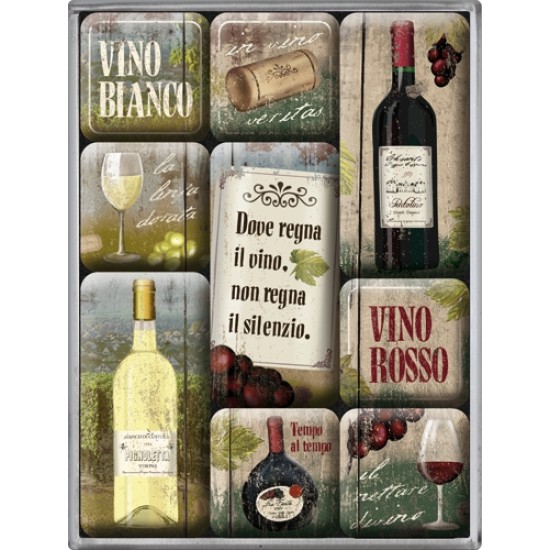 Set magneti - Vino Rosso - Bianco