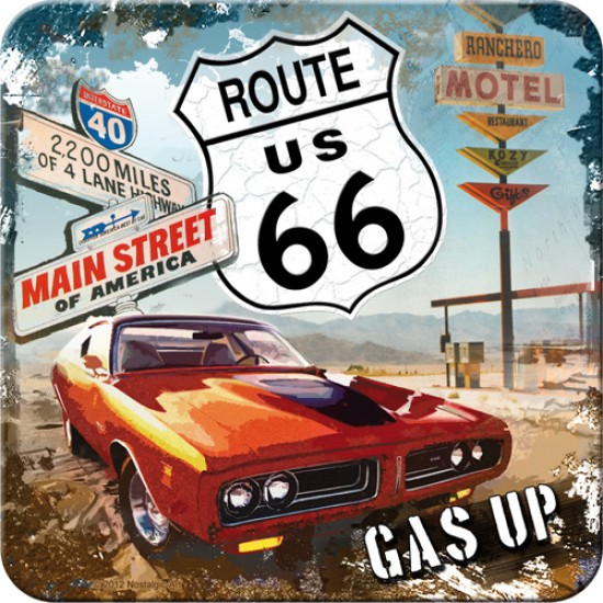 Suport de pahar - Route 66 - Gas Up