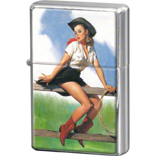 Bricheta metalica - Pin Up Cowgirl