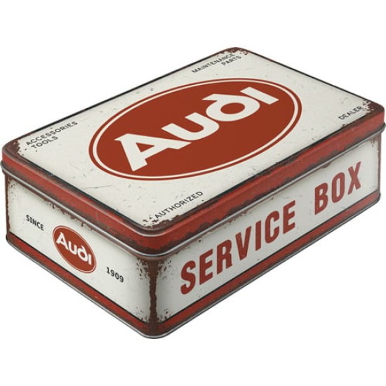 Cutie metalica plata Audi - Service Box