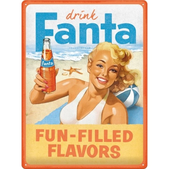 Placa metalica 30X40 Fanta - Beach Girl