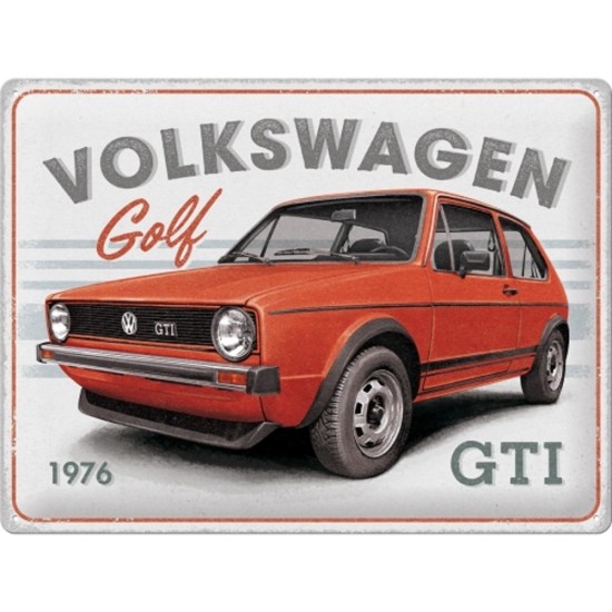 Placa metalica 30X40 Volkswagen Golf - GTI 1976