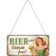 Placa metalica cu snur 10x20 Bier dabei Eintritt frei