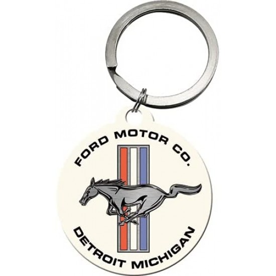 Breloc metalica - Ford Mustang - Horse & Stripes