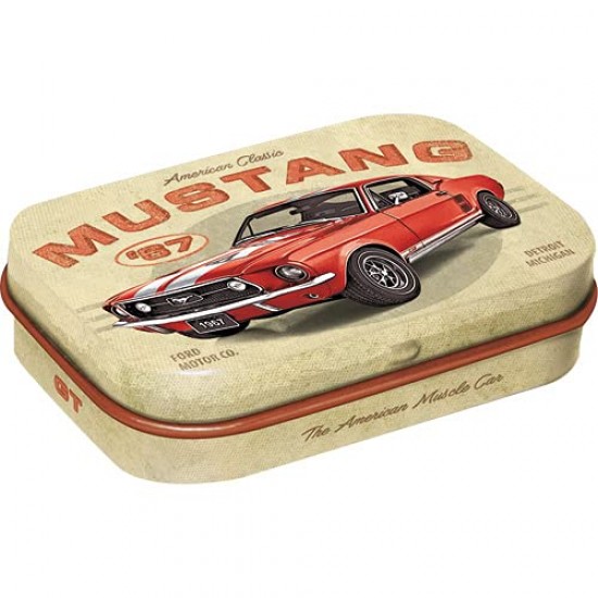 Cutie metalica cu bomboane Ford Mustang - GT 1967 Red