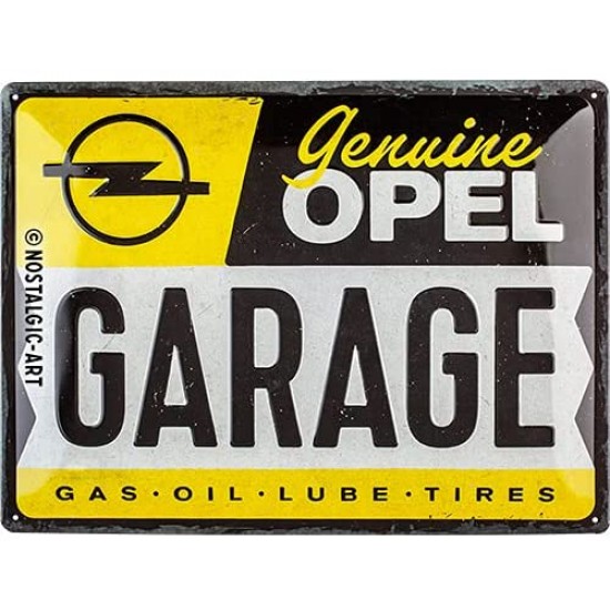 Placa metalica Opel - Garage 30x40cm