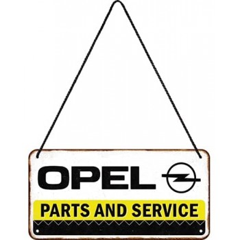 Placa metalica cu snur Opel - Parts & Service 10x20cm
