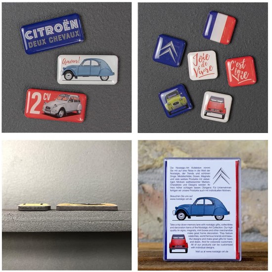 Set 9 magneti Citroen - 2CV C'est la vie