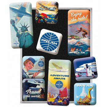 Set 9 magneti Pan Am - Travel The World Posters