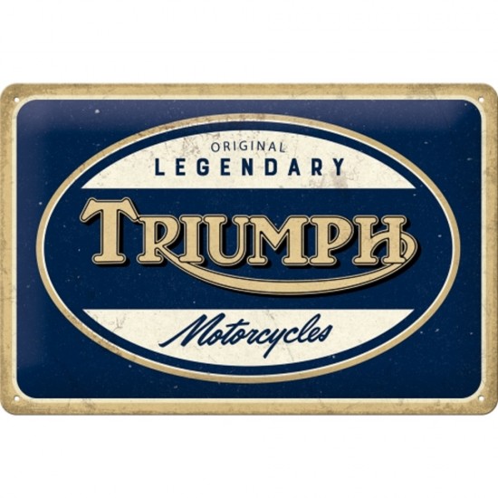 Placa metalica Triumph - Legendary Motorcycles 20x30xm