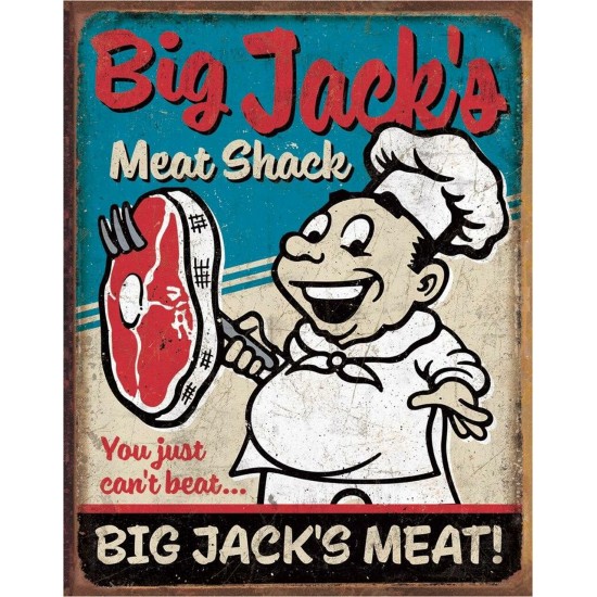 Placa metalica Big Jack's Meats 30x40 cm