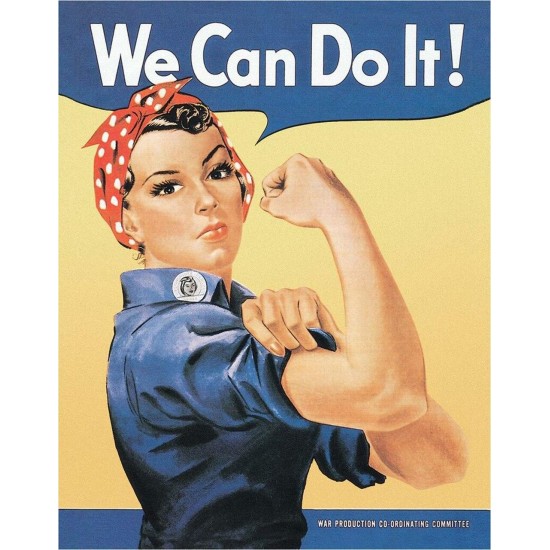 Placa metalica We Can Do It 30x40 cm