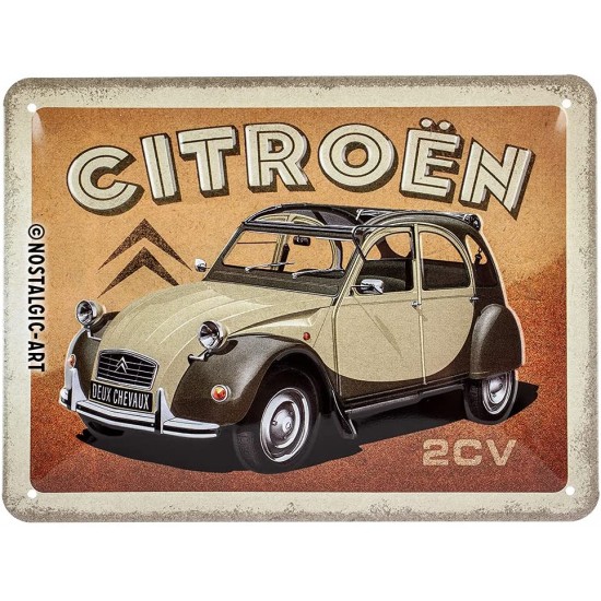 Placa metalica Citroen - 2CV 15x20cm