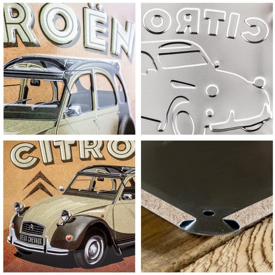 Placa metalica Citroen - 2CV 15x20cm