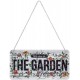 Placa metalica cu snur We Are In The Garden 10x20cm