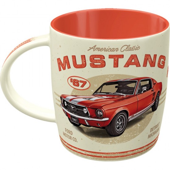 Cana ceramica Ford Mustang GT 1967 Red 330 ml