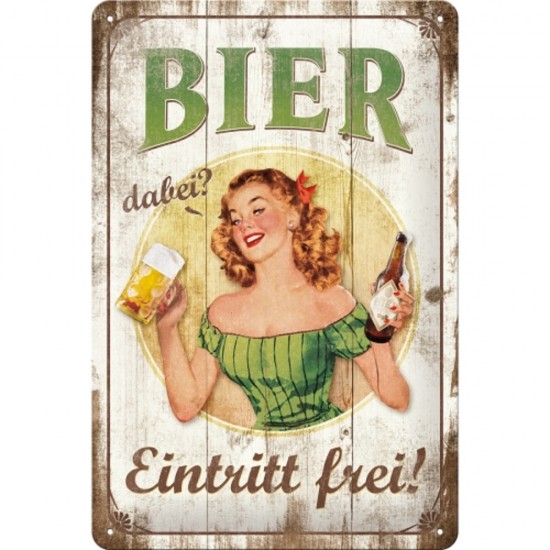 Placa decor Bier dabei - Eintritt frei - Special Edition 20x30cm