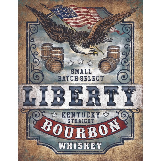 Tablouri metalice Liberty Bourbon 30x40cm