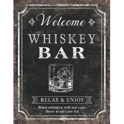 Tablou metalic Whiskey Bar 30x40cm