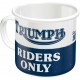 Cana metalica emailata Triumph Riders Only 360ml 