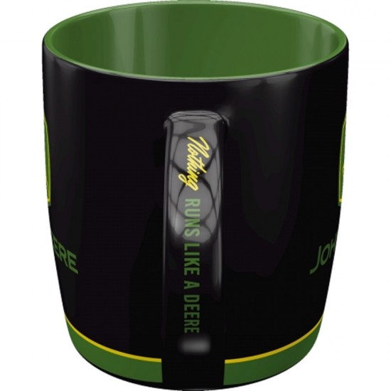 Cana ceramica John Deere Logo Black 330ml