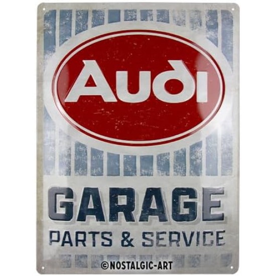 Placa metalica AUDI - Garage 30X40cm