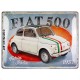 Placa metalica FIAT 500 - Turin Italia 30X40cm