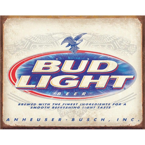 Tablou metalic decor BUD Light Retro 30x40cm