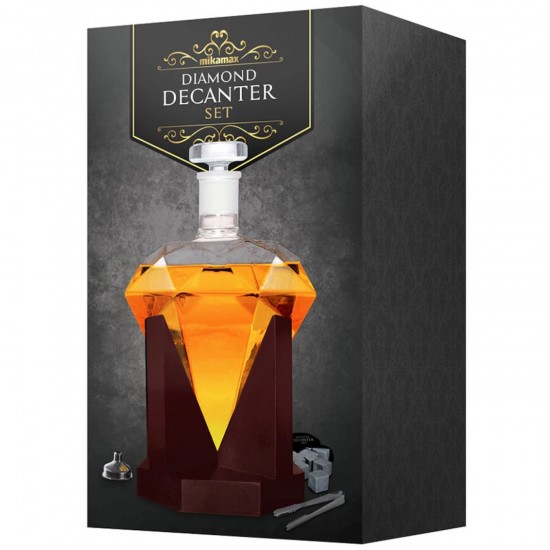 Decantor Whiskey in forma de diamant