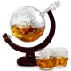 Set decantor glob whisky si cuburi pentru racire