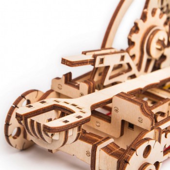 Puzzle 3D mecanic din lemn catapulta