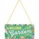 Placa metalica cu snur - Garden - 10x20 cm