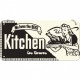 Placa metalica cu snur - Kitchen - 10x20 cm