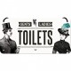 Placa metalica cu snur - Toilets - 10x20 cm