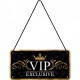 Placa metalica cu snur - VIP - 10x20 cm